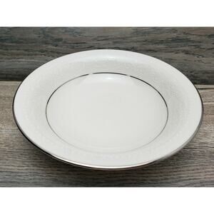 Noritake 7565 Sorrento Ivory China Soup Bowl White Platinum